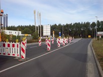 Arbeitsstellenabsicherung und Verkehrsf�hrungs�nderung f�r Bauma�nahmen